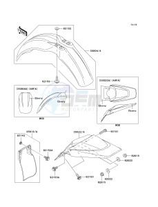 KX 65 A [KX65 MONSTER ENERGY] (A6F - A9FA) A9FA drawing FENDERS