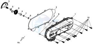 JET 4 R50 drawing CRANKCASE COVER LEFT