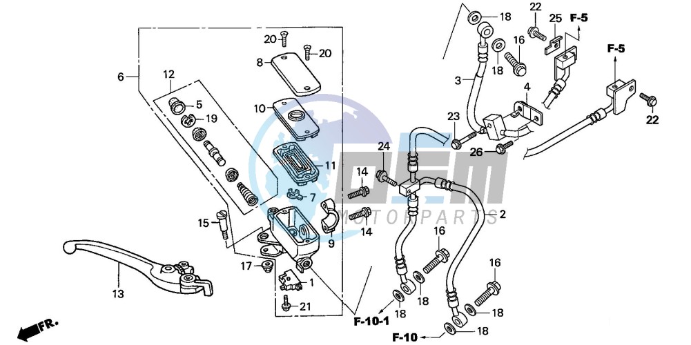 FR. BRAKE MASTER CYLINDER (CBF600SA/NA)