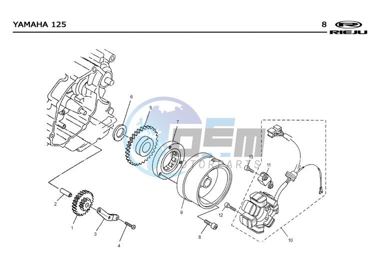 STATOR  Yamaha 125 4t Euro 2