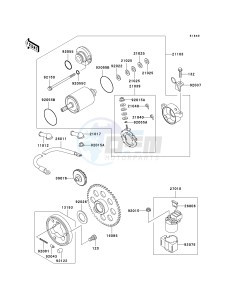 KLF 250 A [BAYOU 250] (A6F-A9F) A8F drawing STARTER MOTOR