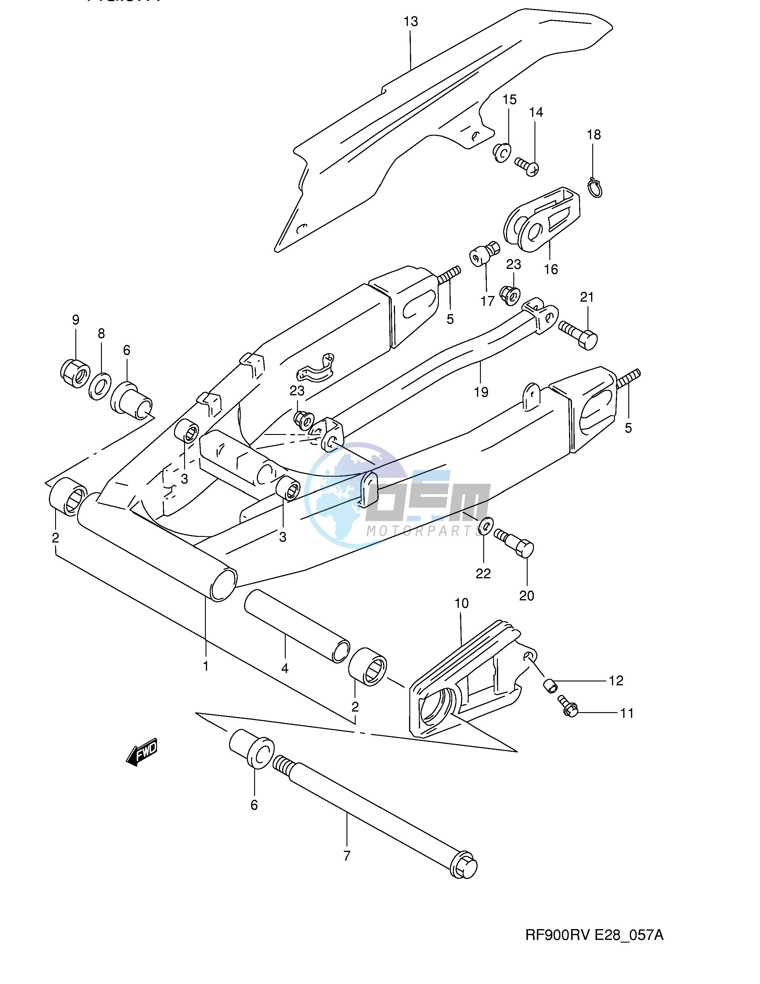 REAR SWINGING ARM (MODEL T V)