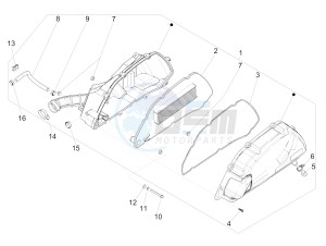 Medley 150 4T ie ABS (EMEA) drawing Air filter