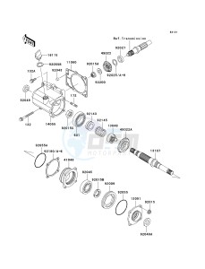 KVF 400 A [PRAIRIE 400 4X4] (A2) [PRAIRIE 400 4X4] drawing FRONT BEVEL GEAR