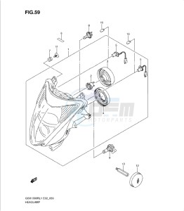 GSX1300R drawing HEADLAMP (GSX1300RL1 E24)