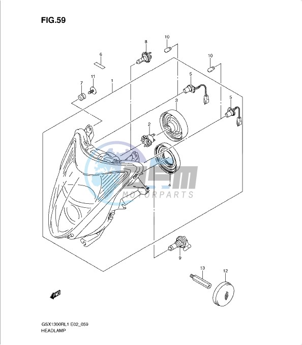 HEADLAMP (GSX1300RL1 E24)