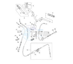 YN NEO'S EASY 50 drawing STEERING HANDLE AND CABLE