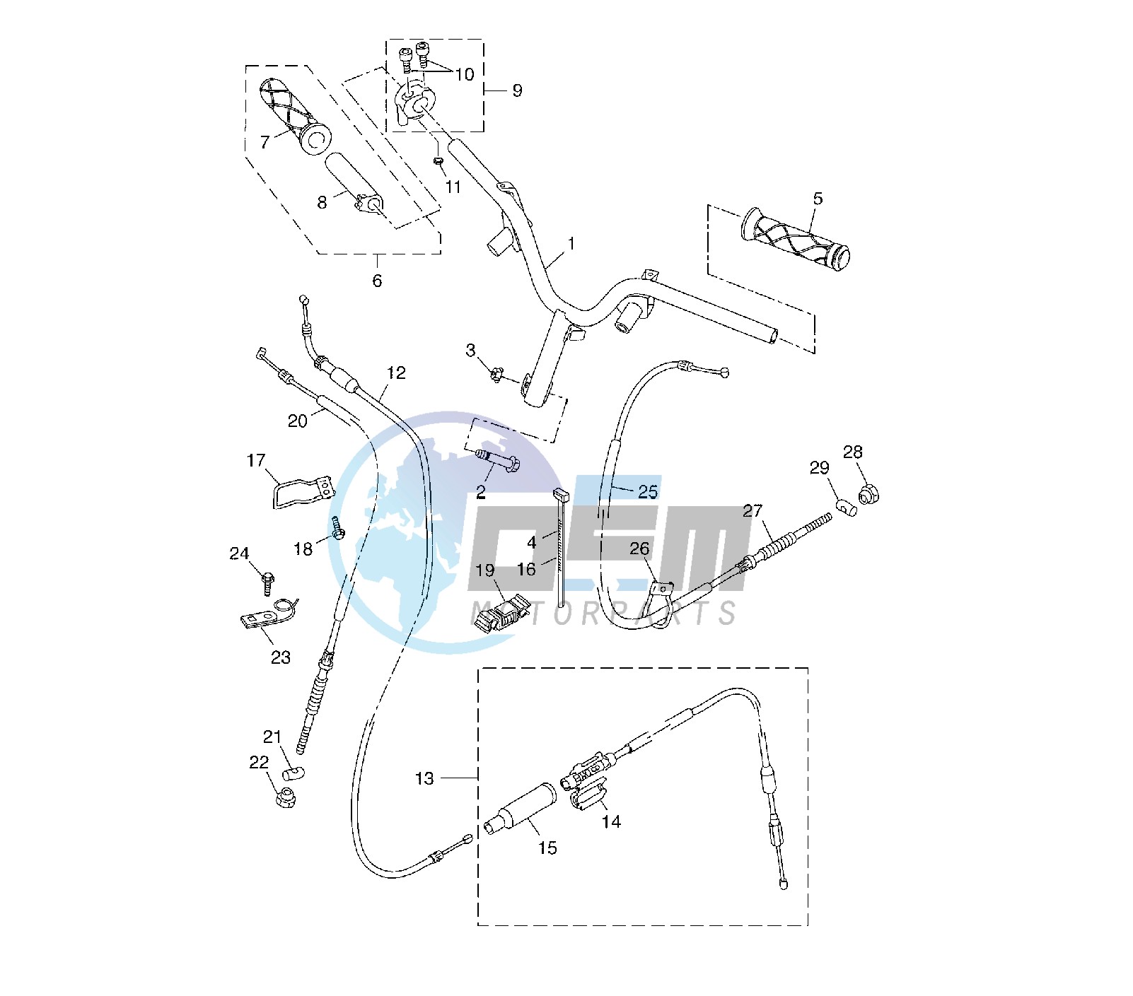 STEERING HANDLE AND CABLE