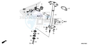 TRX250TEE FOURTRAX RECON ES Europe Direct - (ED) drawing STEERING SHAFT