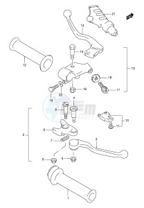 GSX750F (E2) drawing HANDLE LEVER