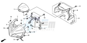 CBR125RW drawing UPPER COWL (CBR125RW7)