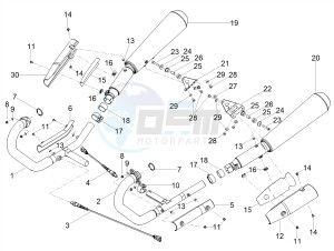 V7 III Special 750 e4 (APAC) drawing Exhaust pipe