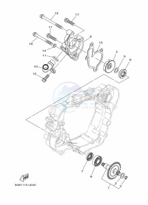 YZ85LW YZ85 (B0G7) drawing WATER PUMP