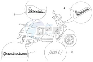 Granturismo 200 L U.S.A. drawing Emblems