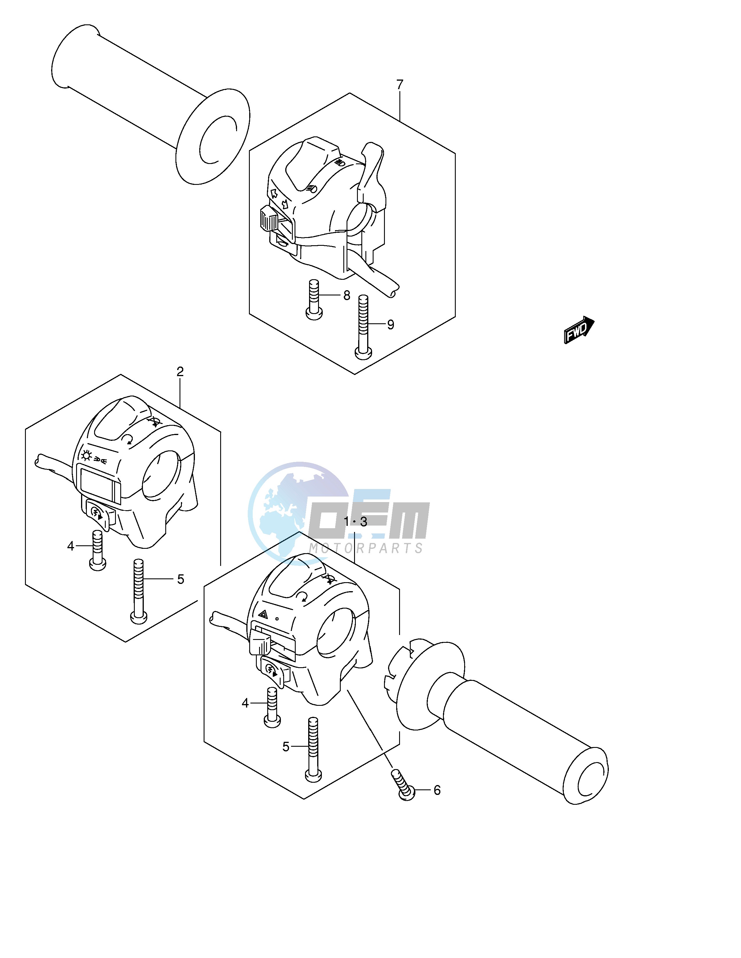 HANDLE SWITCH (MODEL K3 K4)