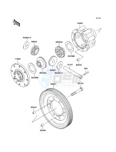 MULE 4010 DIESEL 4x4 KAF950FCF EU drawing Differential