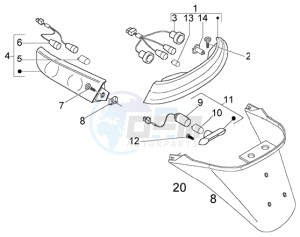 X8 125 PM36200-PM36300 drawing Tail light