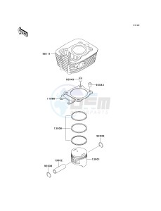 BN 125 A [ELIMINATOR 125] (A6F-A9F) A9F drawing CYLINDER_PISTON-- S- -