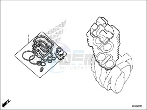 CB500FAH CB500F ED drawing GASKET KIT A