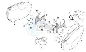 Scarabeo 125-150-200 (eng. Rotax) drawing Side cases