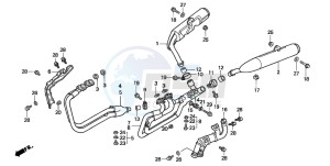 ST1100A drawing EXHAUST MUFFLER