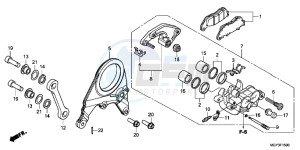 VFR800XB Crossrunner E drawing REAR BRAKE CALIPER