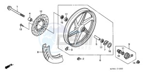 CBR125RW9 Europe Direct - (ED) drawing FRONT WHEEL