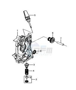 MIO 50 45KMH drawing CRANKCASE RIGHT / START MOTOR