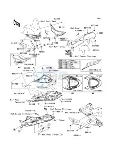 ZX 1000 D [NINJA ZX-10R] (D6F-D7FA) D7FA drawing SIDE COVERS_CHAIN COVER