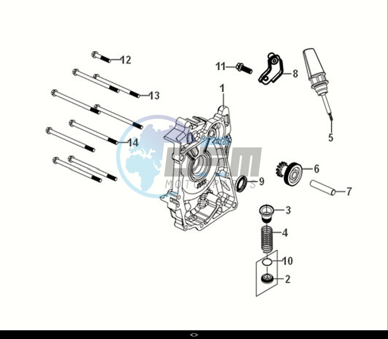 R. CRANK CASE COVER