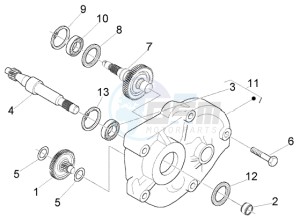 LX 50 2T drawing Rear wheel shaft