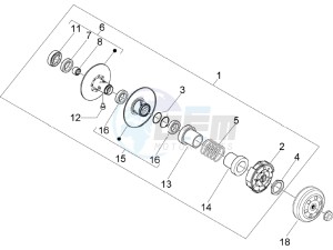 Fly 50 4t (NSE1000U03) drawing Driven pulley