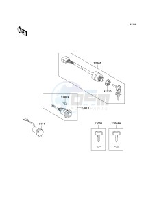 KAF 950 B [MULE 3010 DIESEL 4X4] (B1) [MULE 3010 DIESEL 4X4] drawing IGNITION SWITCH