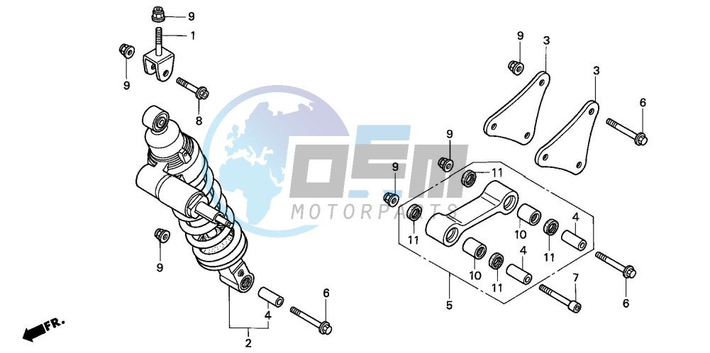 REAR CUSHION (VFR750FR/FS/FT/FV)