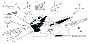 CBR125RW drawing MARK/STRIPE (CBR125RS)