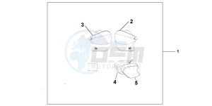 CBR600F drawing SOFT PANNIERS L/R