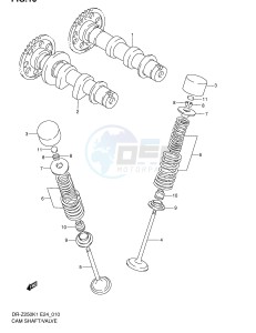 DR-Z250 (E24) drawing CAM SHAFT VALVE