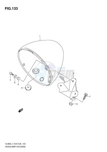 VL800 (E3-E28) VOLUSIA drawing HEADLAMP HOUSING