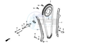 TRX300 FOURTRAX drawing CAM CHAIN/TENSIONER