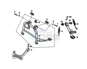 ORBIT II 50 25KMH (L8) NL drawing MIDDLE STAND -SIDE STAND- KICKSTART PEDAL