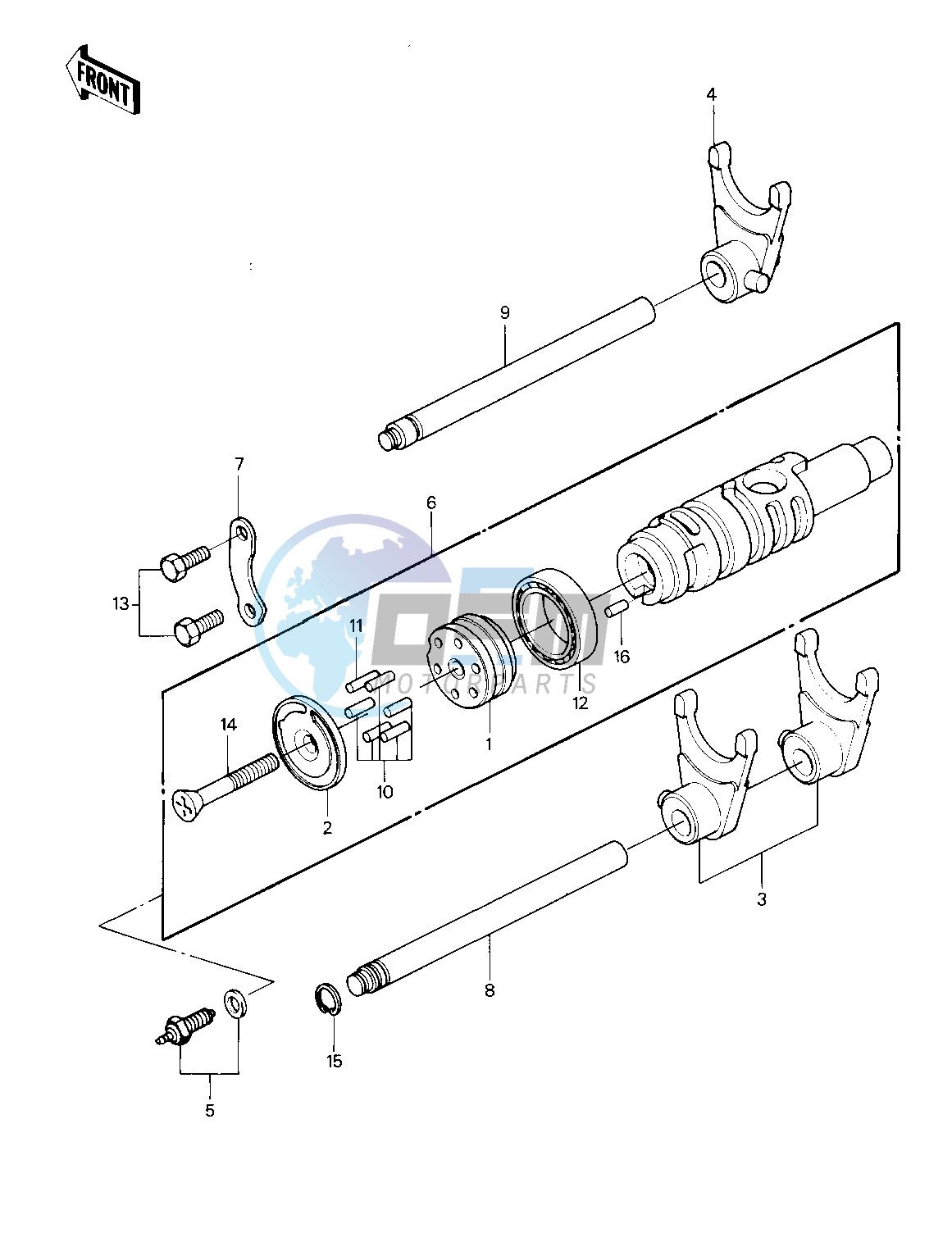 GEAR CHANGE DRUM & FORKS