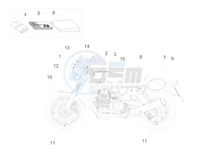 V7 II Racer ABS 750 drawing Decal and plate set