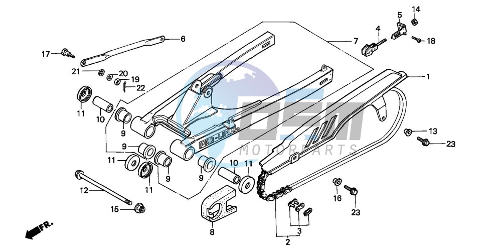 SWINGARM/CHAIN CASE