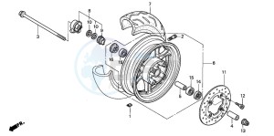 NES150 125 drawing FRONT WHEEL