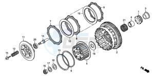 CB600F CB600F drawing CLUTCH