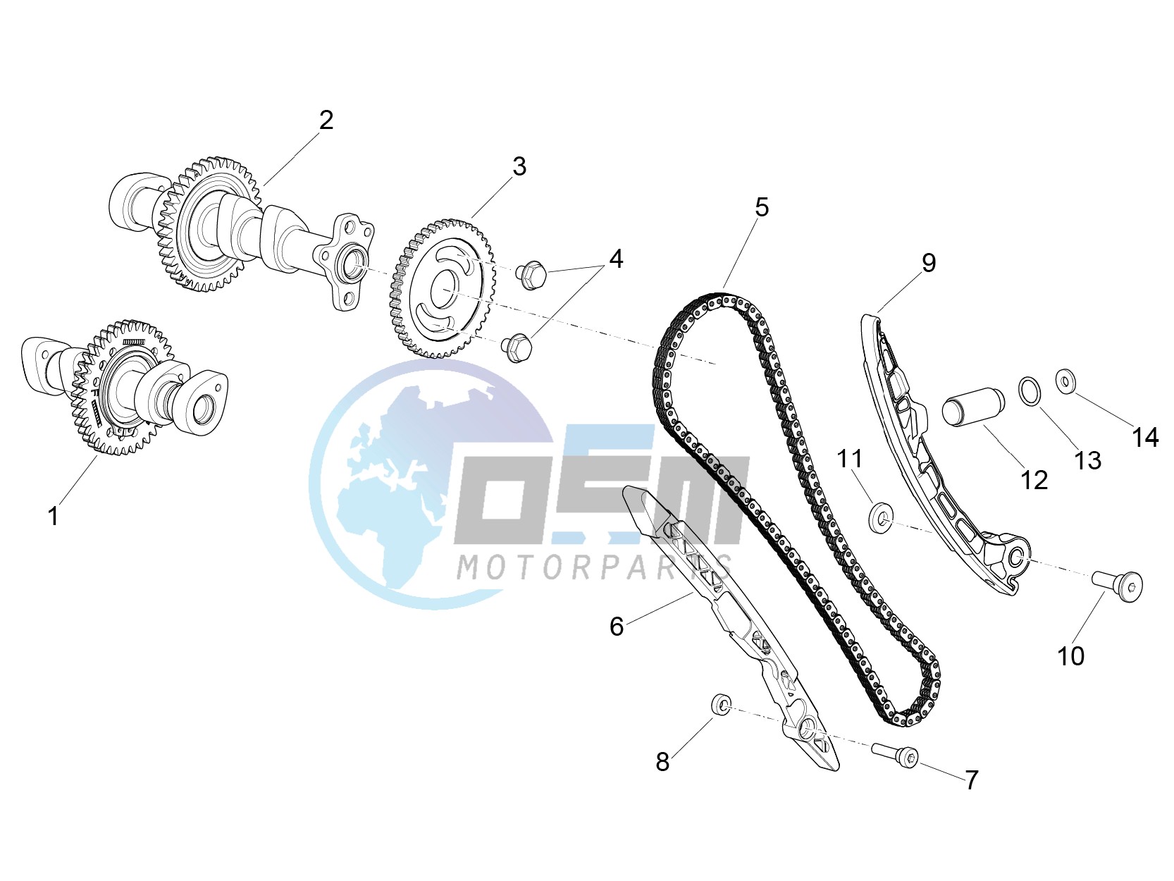 Front cylinder timing system