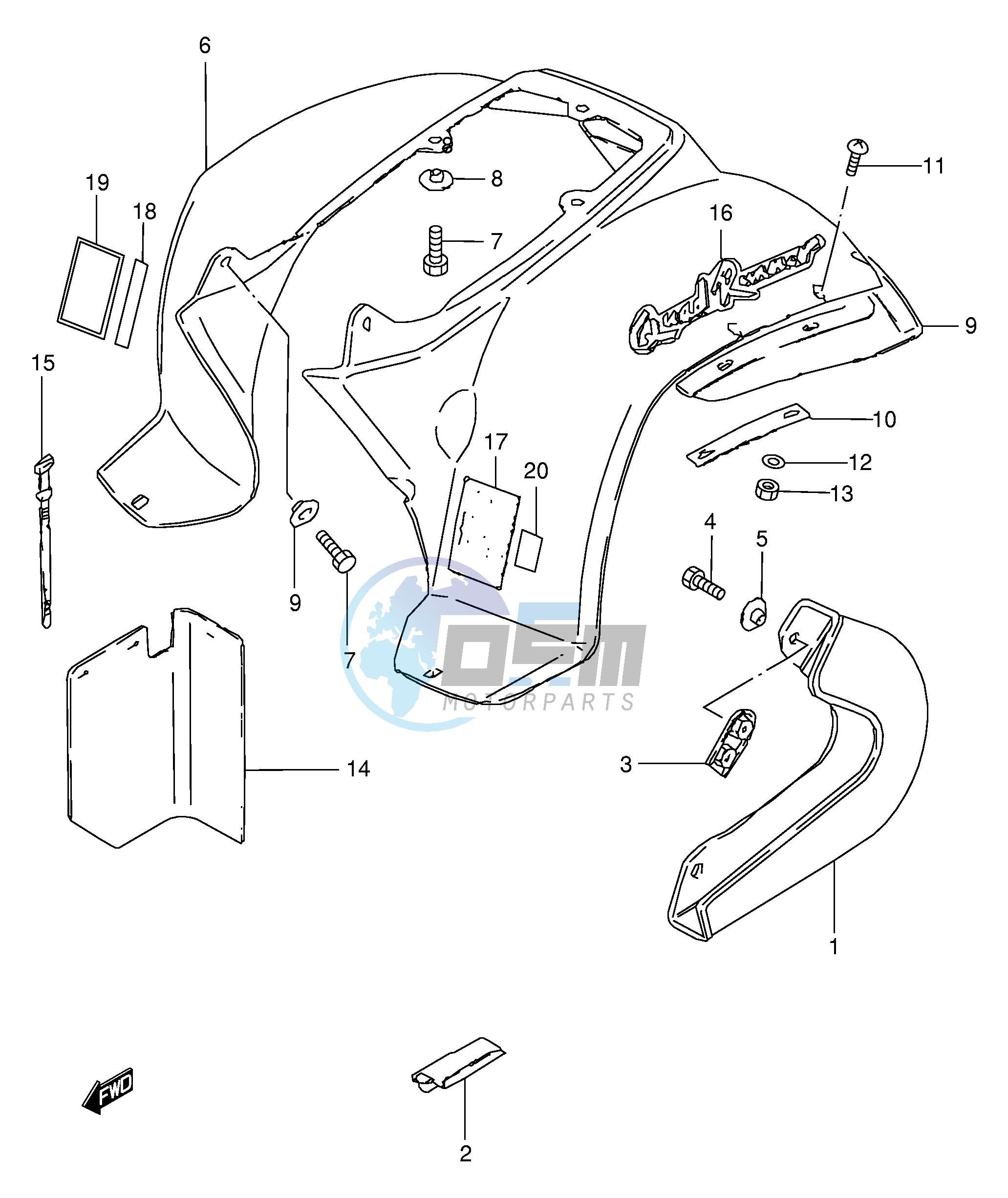 REAR FENDER (MODEL L)