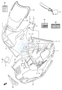 GSX600F (E28) Katana drawing COWLING BODY (MODEL P)