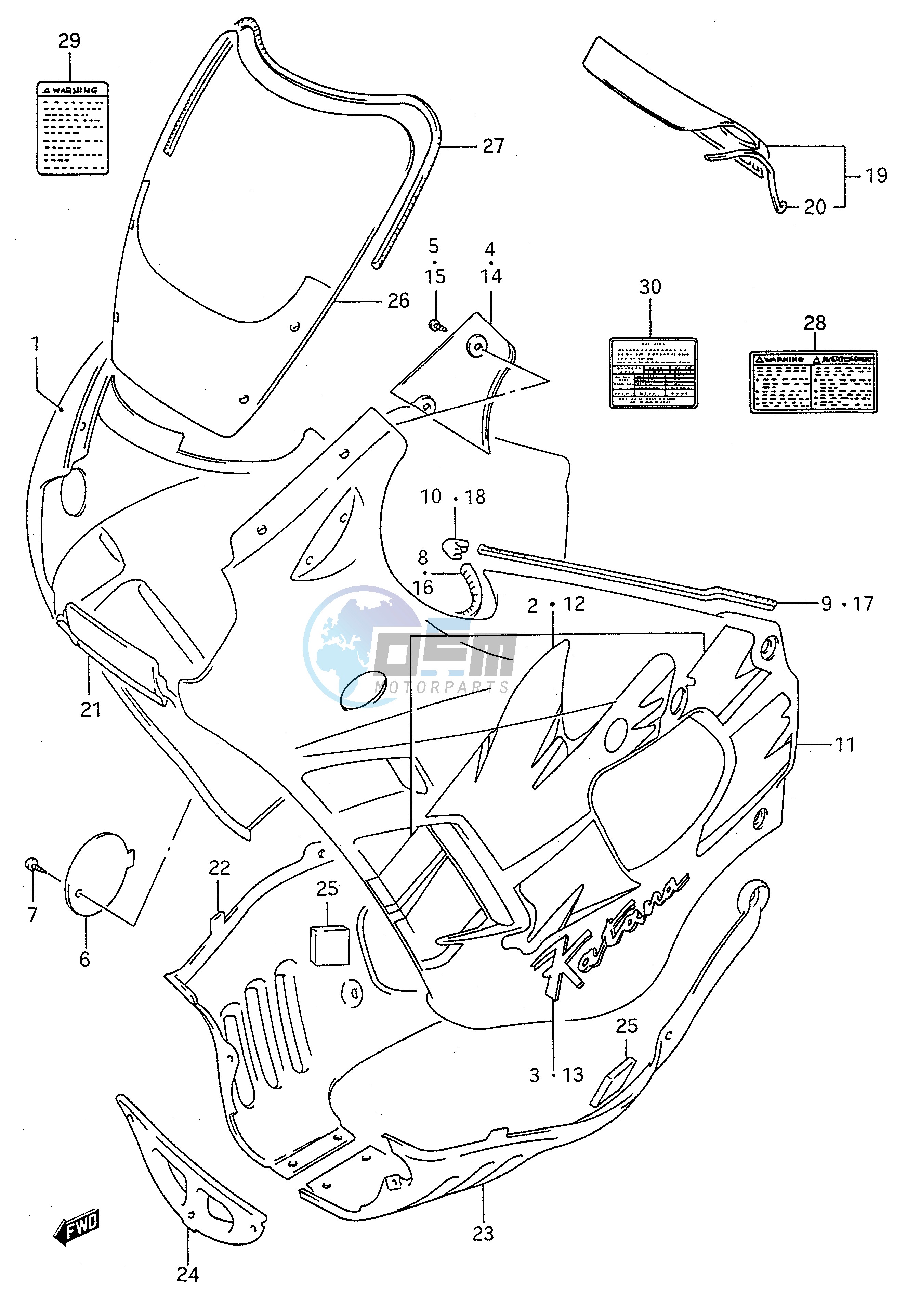 COWLING BODY (MODEL P)