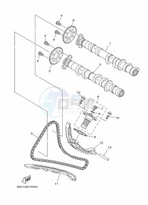 XSR900 MTM850 (BAE1) drawing CAMSHAFT & CHAIN